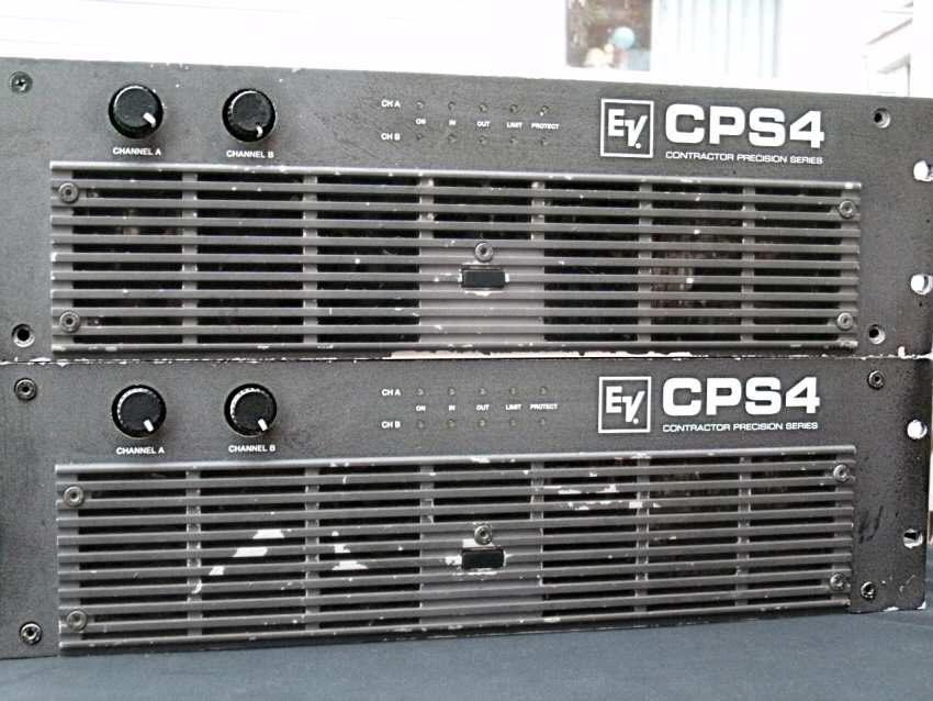 front view of power amps